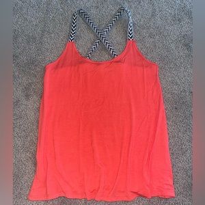 Maurice’s red summer tank top cross back womens size M